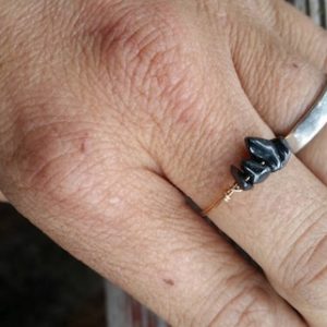 Hematite Crystal ring- made to order natural raw | Natural genuine Hematite rings, simple unique handcrafted gemstone rings. #rings #jewelry #shopping #gift #handmade #fashion #style #affiliate #ad