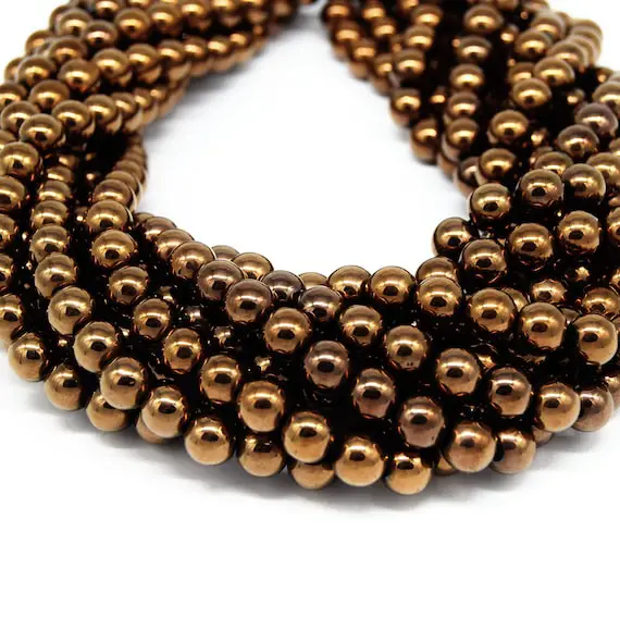 Bronze Hematite Beads - 4mm 6mm 8mm 10mm Available
