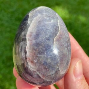 2.5" Bloodshot Iolite Egg from India, Polished Confetti Sunstone Iolite with Hematite, Orange Blue Violet #4 | Natural genuine stones & crystals in various shapes & sizes. Buy raw cut, tumbled, or polished gemstones for making jewelry or crystal healing energy vibration raising reiki stones. #crystals #gemstones #crystalhealing #crystalsandgemstones #energyhealing #affiliate #ad
