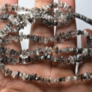 Shop Herkimer Diamond Beads! 15 Inches Strand,Natural Herkimer Diamond Quartz Faceted Nuggets,Size 4x5mm, | Natural genuine chip Herkimer Diamond beads for beading and jewelry making.  #jewelry #beads #beadedjewelry #diyjewelry #jewelrymaking #beadstore #beading #affiliate #ad