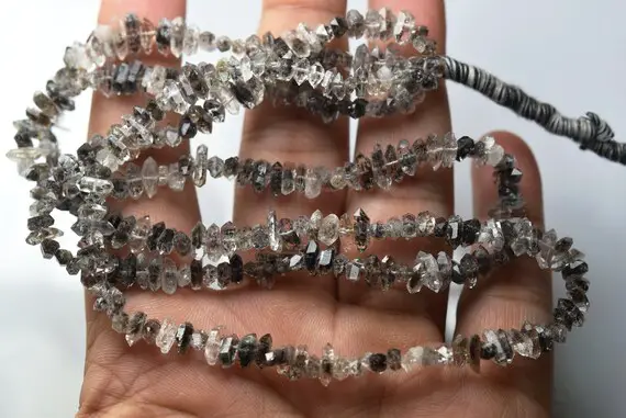 15 Inches Strand,natural Herkimer Diamond Quartz Faceted Nuggets,size 4x5mm,