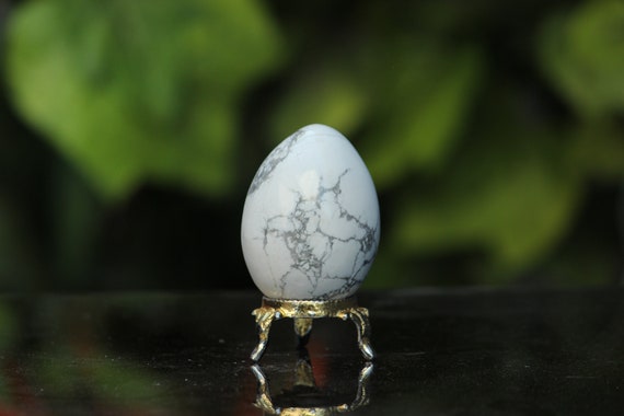 Huge Natural White Howlite Stone Healing Metaphysical Meditation Rekki Power 55mm Yoni Egg