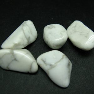 Shop Tumbled Howlite Crystals & Pocket Stones! Lot of 5 genuine white Howlite tumbled stones from Mexico | Natural genuine stones & crystals in various shapes & sizes. Buy raw cut, tumbled, or polished gemstones for making jewelry or crystal healing energy vibration raising reiki stones. #crystals #gemstones #crystalhealing #crystalsandgemstones #energyhealing #affiliate #ad