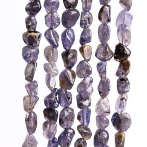 Shop Iolite Chip & Nugget Beads! Genuine Natural Iolite Gemstone Beads 6-9MM Purple Blue Pebble Chips A Quality Loose Beads (117260) | Natural genuine chip Iolite beads for beading and jewelry making.  #jewelry #beads #beadedjewelry #diyjewelry #jewelrymaking #beadstore #beading #affiliate #ad