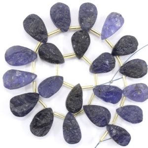 Shop Iolite Chip & Nugget Beads! Top Quality 1 Strand Natural Iolite Gemstone,21 Pieces Pear Shape Rough,Size 9×15-11×19 MM Blue Rough Making Jewelry Iolite Rough Gemstone | Natural genuine chip Iolite beads for beading and jewelry making.  #jewelry #beads #beadedjewelry #diyjewelry #jewelrymaking #beadstore #beading #affiliate #ad