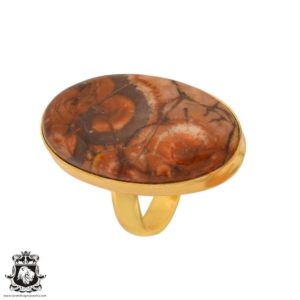 Shop Jasper Rings! Size 8.5 – Size 10 Birds Eye Jasper Ring Meditation Ring 24K Gold Ring GPR868 | Natural genuine Jasper rings, simple unique handcrafted gemstone rings. #rings #jewelry #shopping #gift #handmade #fashion #style #affiliate #ad