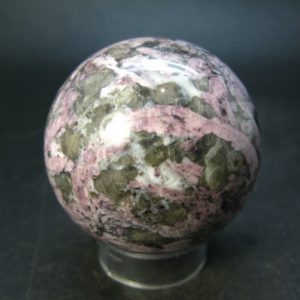 Shop Kunzite Stones & Crystals! Pink Kunzite Spodumene Sphere  From Russia – 2.2" | Natural genuine stones & crystals in various shapes & sizes. Buy raw cut, tumbled, or polished gemstones for making jewelry or crystal healing energy vibration raising reiki stones. #crystals #gemstones #crystalhealing #crystalsandgemstones #energyhealing #affiliate #ad