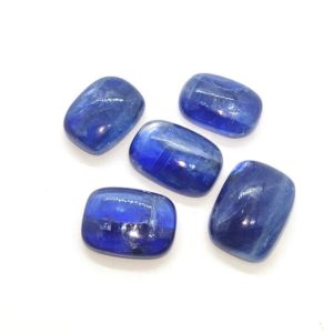 Shop Kyanite Cabochons! Kyanite Cabochons Cushion Shape | 5 Piece Set | Handcrafted | 100% Natural | Gift for her | 8x11mm to 10×18 mm | AAA Quality |Cabochon | Natural genuine stones & crystals in various shapes & sizes. Buy raw cut, tumbled, or polished gemstones for making jewelry or crystal healing energy vibration raising reiki stones. #crystals #gemstones #crystalhealing #crystalsandgemstones #energyhealing #affiliate #ad