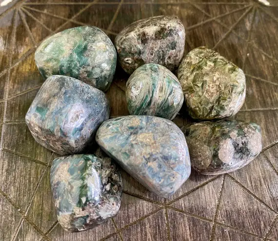 Green Kyanite Large Tumbled Stone | Rare Crystal Gemstone Natural