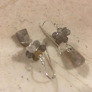 Shop Labradorite Earrings! Labradorite Earrings – Gray Gemstone Jewelry – Sterling Silver Jewellery – Iridescent – Grey – Beaded – Pierced – Handmade – Carmal – Gift | Natural genuine Labradorite earrings. Buy crystal jewelry, handmade handcrafted artisan jewelry for women.  Unique handmade gift ideas. #jewelry #beadedearrings #beadedjewelry #gift #shopping #handmadejewelry #fashion #style #product #earrings #affiliate #ad