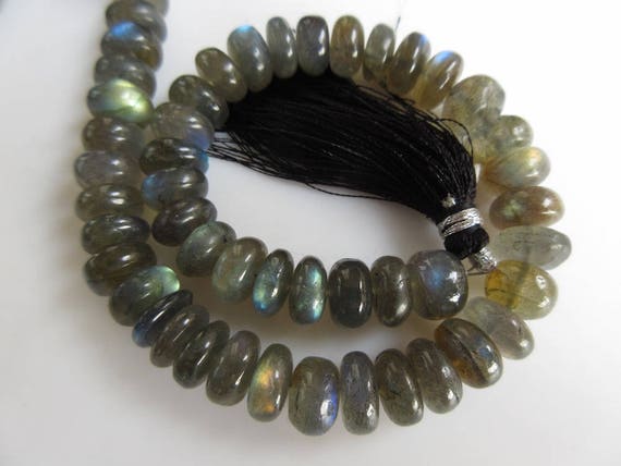 Aaa Natural Labradorite Smooth Rondelle Beads, 8mm And 9mm Labradorite Beads, Labradorite Jewelry, Gds960