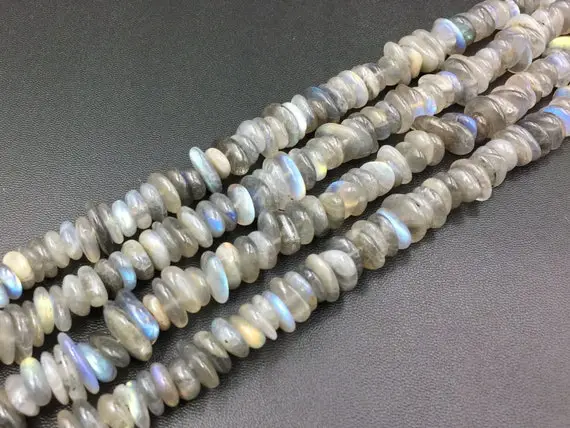 Flash Labradorite Disc Beads Rounded Polished Labradorite Rondelle Beads Saucer Beads Center Dilled Coin Beads Freeform  16" Strand