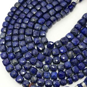Shop Lapis Lazuli Faceted Beads! 7 – 8 mm Lapis Lazuli Faceted Box Gemstone Beads Sale / Faceted Beads / 8 mm Faceted Beads Wholesale / Lapis Lazuli Jewllery / Beads sale | Natural genuine faceted Lapis Lazuli beads for beading and jewelry making.  #jewelry #beads #beadedjewelry #diyjewelry #jewelrymaking #beadstore #beading #affiliate #ad