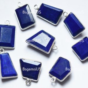 Shop Lapis Lazuli Faceted Beads! 925 Sterling Silver, Natural Lapis Lazuli Faceted Fancy Shape Pendant, 5 Piece Of  15-16mm App. | Natural genuine faceted Lapis Lazuli beads for beading and jewelry making.  #jewelry #beads #beadedjewelry #diyjewelry #jewelrymaking #beadstore #beading #affiliate #ad