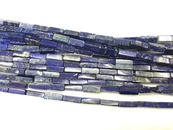 Natural Lapis Lazuli 4x13mm Cuboid Genuine Loose Blue Tube Beads 15 Inch Jewelry Supply Bracelet Necklace Material Support