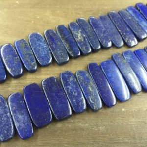 Lapis Slice Bar Beads Graduated Lapis Point Beads Natural Lapis Lazuli Slab&slice beads Supplies Blue Gemstone 10-15*23-45mm full strand | Natural genuine beads Array beads for beading and jewelry making.  #jewelry #beads #beadedjewelry #diyjewelry #jewelrymaking #beadstore #beading #affiliate #ad