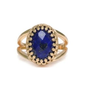 Shop Lapis Lazuli Rings! September Birthstone Ring · Lapis Lazuli Ring · Energy Ring For Healing · 14k Rose Gold Ring · Oval Gemstone Ring · Semi Precious Ring | Natural genuine Lapis Lazuli rings, simple unique handcrafted gemstone rings. #rings #jewelry #shopping #gift #handmade #fashion #style #affiliate #ad