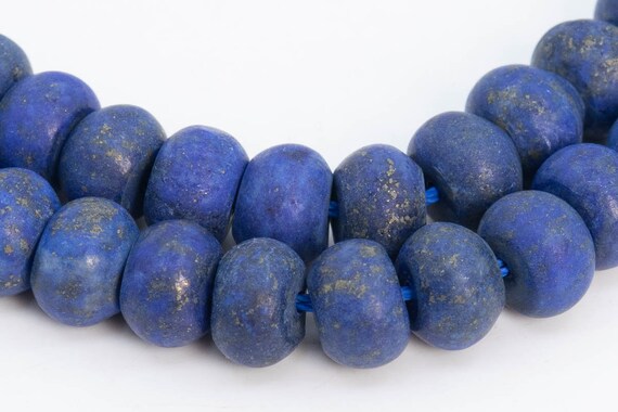 Lapis Lazuli Gemstone Beads 8x5mm Matte Blue Rondelle A Quality Loose Beads (102235)