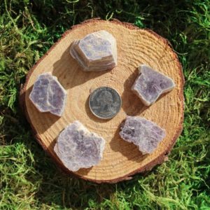 Shop Raw & Rough Lepidolite Stones! Lepidolite Raw Pieces #A-O | Natural genuine stones & crystals in various shapes & sizes. Buy raw cut, tumbled, or polished gemstones for making jewelry or crystal healing energy vibration raising reiki stones. #crystals #gemstones #crystalhealing #crystalsandgemstones #energyhealing #affiliate #ad