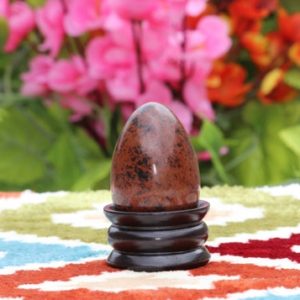 Red Brown MAHOGANY OBSIDIAN 68MM Yoni Natural Egg Healing Crystal Reiki Chakra Hugo Rocks Egg | Natural genuine stones & crystals in various shapes & sizes. Buy raw cut, tumbled, or polished gemstones for making jewelry or crystal healing energy vibration raising reiki stones. #crystals #gemstones #crystalhealing #crystalsandgemstones #energyhealing #affiliate #ad