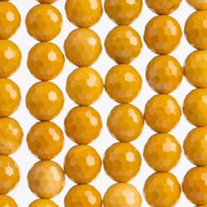 Shop Mookaite Jasper Faceted Beads! Genuine Natural Mookaite Gemstone Beads 8MM Yellow Micro Faceted Round AAA Quality Loose Beads (103644) | Natural genuine faceted Mookaite Jasper beads for beading and jewelry making.  #jewelry #beads #beadedjewelry #diyjewelry #jewelrymaking #beadstore #beading #affiliate #ad