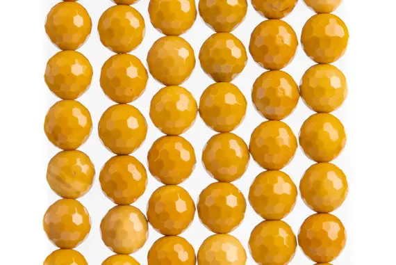 Genuine Natural Mookaite Gemstone Beads 7-8mm Yellow Micro Faceted Round Aaa Quality Loose Beads (103644)