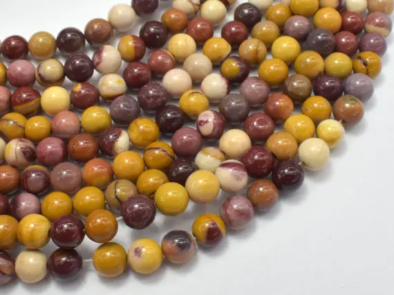 Mookaite Beads Round, 6mm, 15 Inch, Full Strand, Approx 60 Beads, Hole 1 Mm, A Quality (320054001)