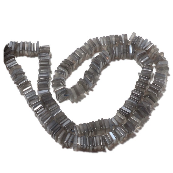 Natural Gemstone Loose Grey Moonstone Beads, Heishi Spacer Beads, 5mm Beads, 16 Inch Full Strand, Aaa Gems, Sku- M45