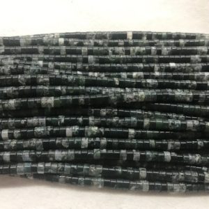 Shop Moss Agate Bead Shapes! Natural Moss Agate 3x6mm Heishi Genuine Gemstome Grade A Loose Beads 15 inch Jewelry Supply Bracelet Necklace Material Support Wholesale | Natural genuine other-shape Moss Agate beads for beading and jewelry making.  #jewelry #beads #beadedjewelry #diyjewelry #jewelrymaking #beadstore #beading #affiliate #ad