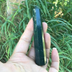 Shop Moss Agate Points & Wands! GREEN MOSS AGATE Generator, Point, Obelisk, Tower | Natural genuine stones & crystals in various shapes & sizes. Buy raw cut, tumbled, or polished gemstones for making jewelry or crystal healing energy vibration raising reiki stones. #crystals #gemstones #crystalhealing #crystalsandgemstones #energyhealing #affiliate #ad