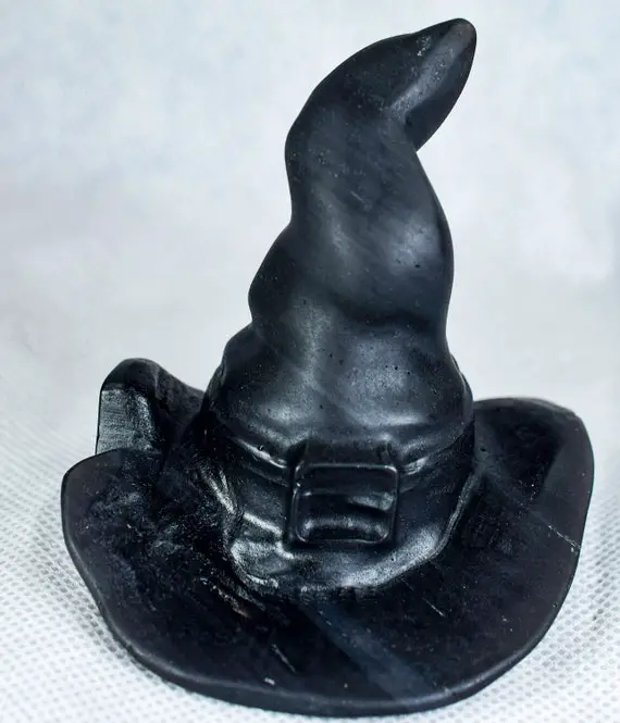 Black Obsidian Witch Hat 206 Grams Hand Carved