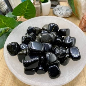 Shop Tumbled Obsidian Crystals & Pocket Stones! Tumbled Golden Sheen Obsidian Stones Set with Gift Bag | Natural genuine stones & crystals in various shapes & sizes. Buy raw cut, tumbled, or polished gemstones for making jewelry or crystal healing energy vibration raising reiki stones. #crystals #gemstones #crystalhealing #crystalsandgemstones #energyhealing #affiliate #ad