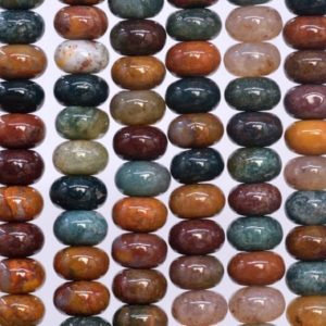 96 / 48 Pcs – 6x4MM Ocean Jasper Beads Grade AAA Genuine Natural Rondelle Gemstone Loose Beads (107354) | Natural genuine rondelle Ocean Jasper beads for beading and jewelry making.  #jewelry #beads #beadedjewelry #diyjewelry #jewelrymaking #beadstore #beading #affiliate #ad