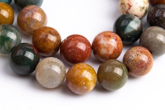 Genuine Natural Ocean Jasper Gemstone Beads 6mm Multicolor Round Aaa Quality Loose Beads (102999)