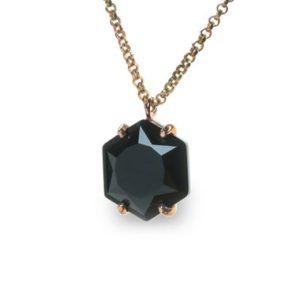 Black Onyx Necklace · Rose Gold Hexagon Necklace · 18k Pink Gold Necklace · Statement Necklace For Women | Natural genuine Gemstone necklaces. Buy crystal jewelry, handmade handcrafted artisan jewelry for women.  Unique handmade gift ideas. #jewelry #beadednecklaces #beadedjewelry #gift #shopping #handmadejewelry #fashion #style #product #necklaces #affiliate #ad