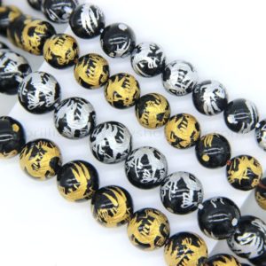 Black Onyx Carved Dragon Beads 10mm 12mm 14mm AAA, Natural Black Beads Carving Chinese Dragon Charms, Gold Dragon Beads, Silver Dragon Beads | Natural genuine other-shape Gemstone beads for beading and jewelry making.  #jewelry #beads #beadedjewelry #diyjewelry #jewelrymaking #beadstore #beading #affiliate #ad