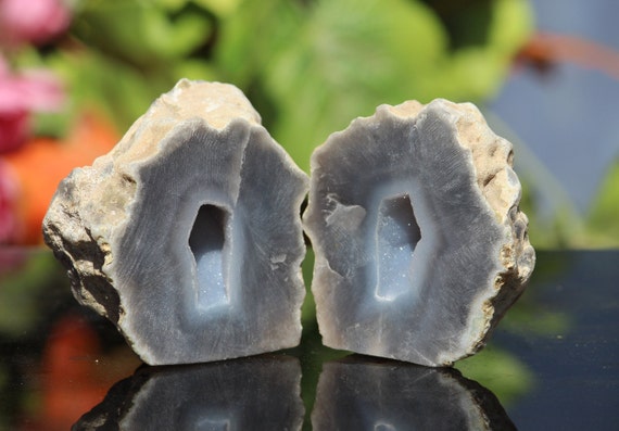 Beautiful Cave Blue Lace Agate Druzy Geode Natural Calming Throat Chakra Healing Chakra, Lace Agate Mineral Rock, Large Chunk Cluster