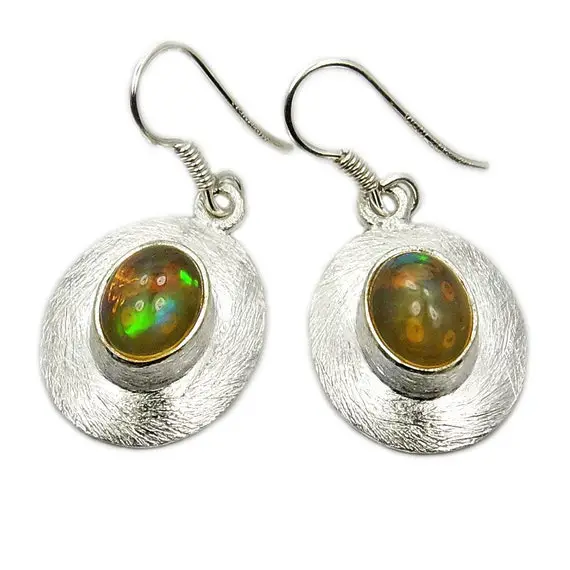 Ethiopian Opal Earrings & 925 Sterling Silver Earrings