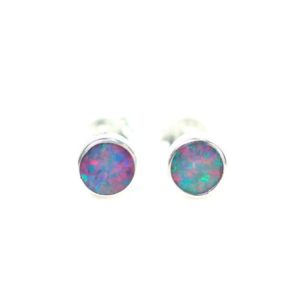 Shop Opal Earrings! Opal earrings, opal stud earrings, fire opal earrings, dot earrings, everyday earrings, opal doublet, silver opal earrings | Natural genuine Opal earrings. Buy crystal jewelry, handmade handcrafted artisan jewelry for women.  Unique handmade gift ideas. #jewelry #beadedearrings #beadedjewelry #gift #shopping #handmadejewelry #fashion #style #product #earrings #affiliate #ad