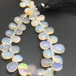 Shop Opal Bead Shapes! Rare 8 Inch Strand Of Brown Ethiopain Opal Plain Smooth Pears 4×6  to 6×8 mm  /Gemstone Beads/Semi Precious Beads/Ethiopain Opal Pears | Natural genuine other-shape Opal beads for beading and jewelry making.  #jewelry #beads #beadedjewelry #diyjewelry #jewelrymaking #beadstore #beading #affiliate #ad