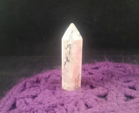 Pink Opal Polished Point Healing Stones Generator Tower Crystal Self Standing Crystal Light Pink