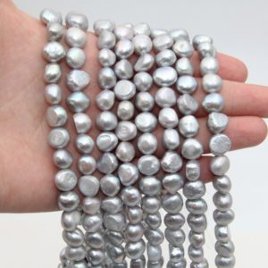 Shop Pearl Chip & Nugget Beads! 10~11mm Fresh Water Nugget Pearl Beads,Silver Color Pearl,Loose Pearl Strand Beads,Natural Seed Freshwater Pearl,Good Pearl Jewelry Beads. | Natural genuine chip Pearl beads for beading and jewelry making.  #jewelry #beads #beadedjewelry #diyjewelry #jewelrymaking #beadstore #beading #affiliate #ad