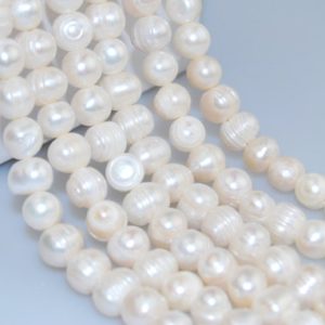 Shop Pearl Beads! 2.0mm Hole Fresh Water Pearl Potato Shape Beads 8mm 10mm 11mm 13mm 13" Strand | Natural genuine beads Pearl beads for beading and jewelry making.  #jewelry #beads #beadedjewelry #diyjewelry #jewelrymaking #beadstore #beading #affiliate #ad