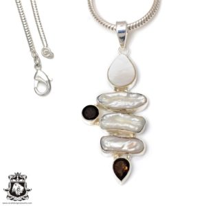 Pearl Energy Healing Necklace • Crystal Healing Necklace • Minimalist Necklace P7598 | Natural genuine Gemstone pendants. Buy crystal jewelry, handmade handcrafted artisan jewelry for women.  Unique handmade gift ideas. #jewelry #beadedpendants #beadedjewelry #gift #shopping #handmadejewelry #fashion #style #product #pendants #affiliate #ad