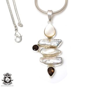 Pearl Energy Healing Necklace • Crystal Healing Necklace • Minimalist Necklace P7606 | Natural genuine Gemstone pendants. Buy crystal jewelry, handmade handcrafted artisan jewelry for women.  Unique handmade gift ideas. #jewelry #beadedpendants #beadedjewelry #gift #shopping #handmadejewelry #fashion #style #product #pendants #affiliate #ad