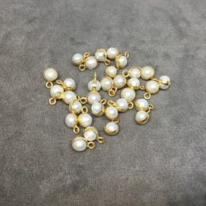 Freshwater Pearl Bezels, Pearl Links, Gold Plated Pearl Pendants and Connectors | Natural genuine Pearl pendants. Buy crystal jewelry, handmade handcrafted artisan jewelry for women.  Unique handmade gift ideas. #jewelry #beadedpendants #beadedjewelry #gift #shopping #handmadejewelry #fashion #style #product #pendants #affiliate #ad