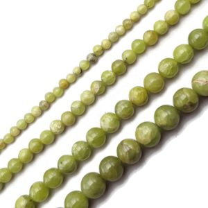 Shop Peridot Round Beads! Green Peridot Smooth Round Beads Size 4mm 6mm 8mm 10mm 15.5'' Strand | Natural genuine round Peridot beads for beading and jewelry making.  #jewelry #beads #beadedjewelry #diyjewelry #jewelrymaking #beadstore #beading #affiliate #ad