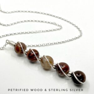 Shop Petrified Wood Necklaces! Wooden necklace, Petrified Wood, Crystal necklace, 925 Sterling Silver, nature necklace | Natural genuine Petrified Wood necklaces. Buy crystal jewelry, handmade handcrafted artisan jewelry for women.  Unique handmade gift ideas. #jewelry #beadednecklaces #beadedjewelry #gift #shopping #handmadejewelry #fashion #style #product #necklaces #affiliate #ad
