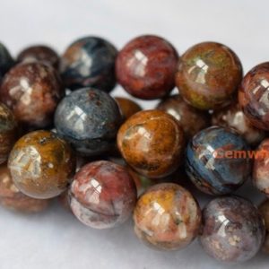 15.5" 8mm pietersite round beads, High quality brown yellow black color round beads, small natural pietersite round beads | Natural genuine round Pietersite beads for beading and jewelry making.  #jewelry #beads #beadedjewelry #diyjewelry #jewelrymaking #beadstore #beading #affiliate #ad