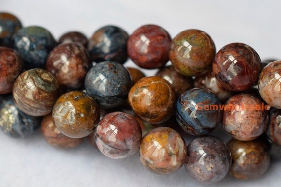 15.5" 8mm Pietersite Round Beads, High Quality Brown Yellow Black Color Round Beads, Small Natural Pietersite Round Beads